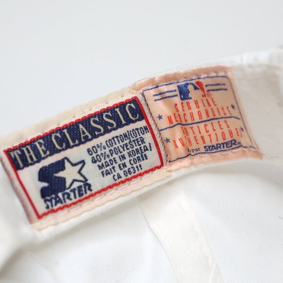 Vintage 90s Starter 1998 World Series Hat Baseball Snapback Cap White Black Kore - Picture 12 of 16